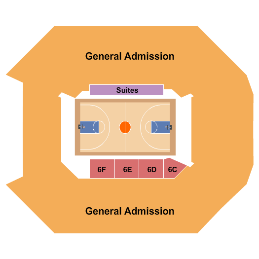Petersen Events Center Basketball - WPIAL Seating Chart