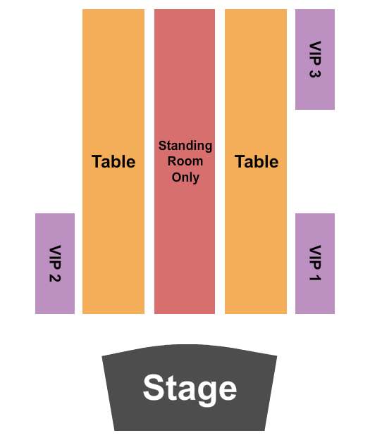 Phil Long Music Hall at Bourbon Brothers - CO SRO/Table 2 Seating Chart