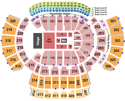 State Farm Arena - GA Dead and Company Seating Chart