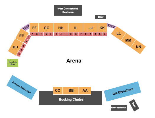 Phillipsburg Rodeo Grounds Rodeo Seating Chart