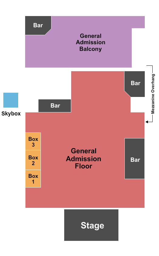 Phoenix Concert Theatre GA Floor GA Balc Seating Chart