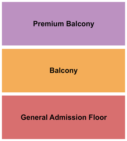 Phoenix Concert Theatre GA Floor w/ Balc & Prem Balc Seating Chart