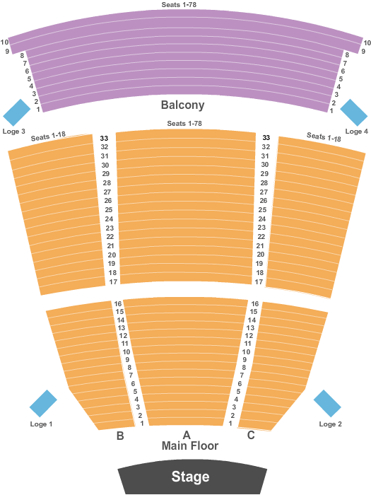 seating chart for Phoenix Symphony Hall - End Stage - eventticketscenter.com