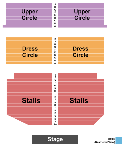 Phoenix Theatre - London Seating Map