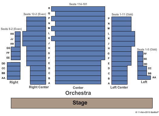 Phoenix Theatre - AZ End Stage Seating Chart