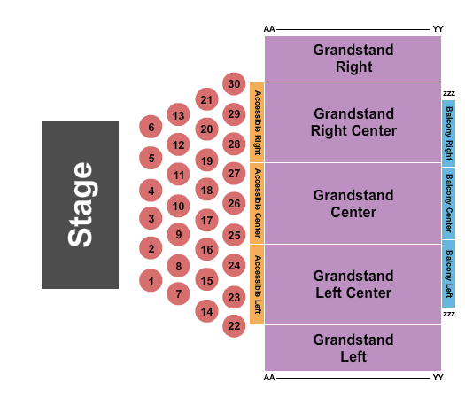 Pickering Casino Resort Endstage Tables Seating Chart