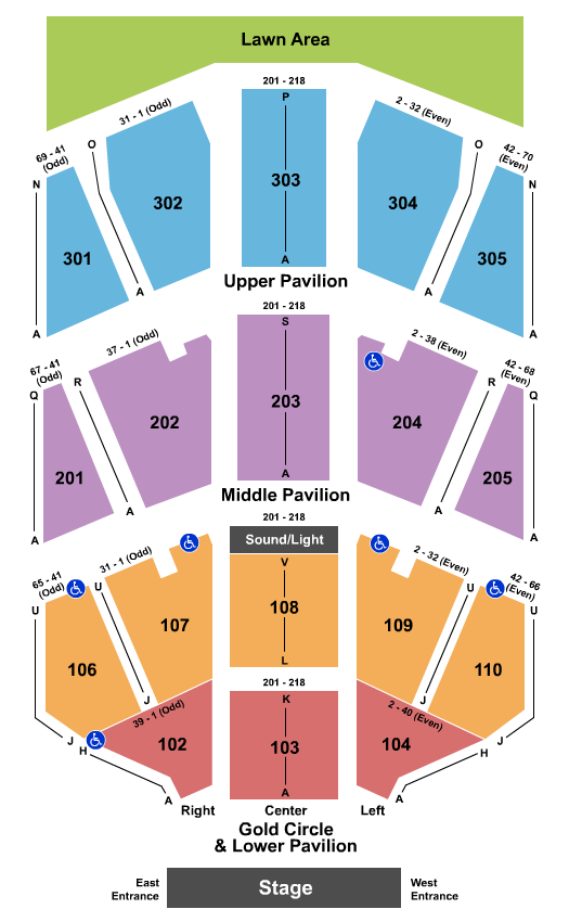 Pier Six Pavilion Endstage 2 Seating Chart