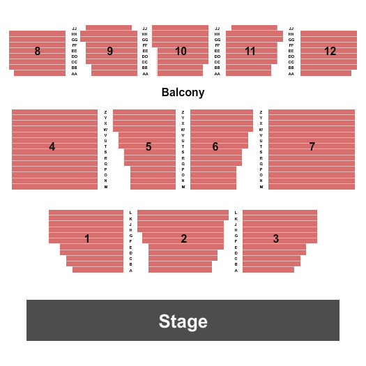 Pike Performing Arts Center Endstage Seating Chart