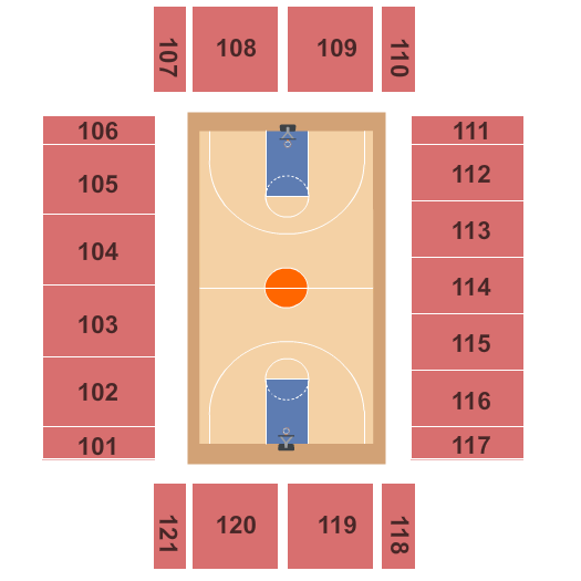 RWJ Barnabas Healthcare Arena Basketball Seating Chart