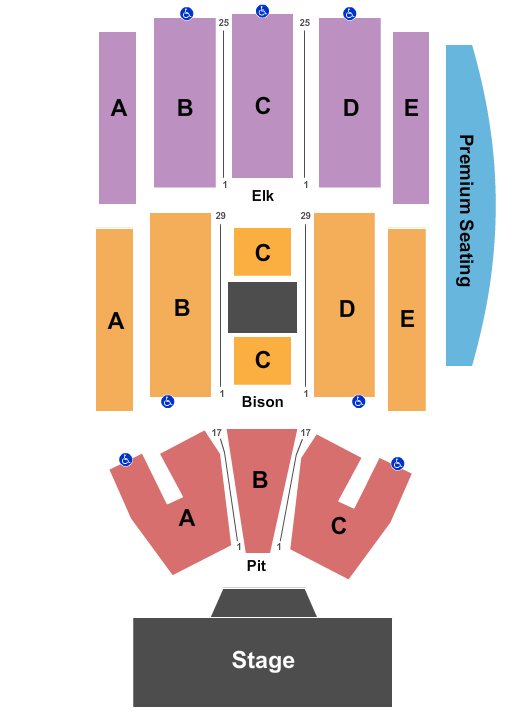 Pinewood Bowl Theater End Stage Seating Chart