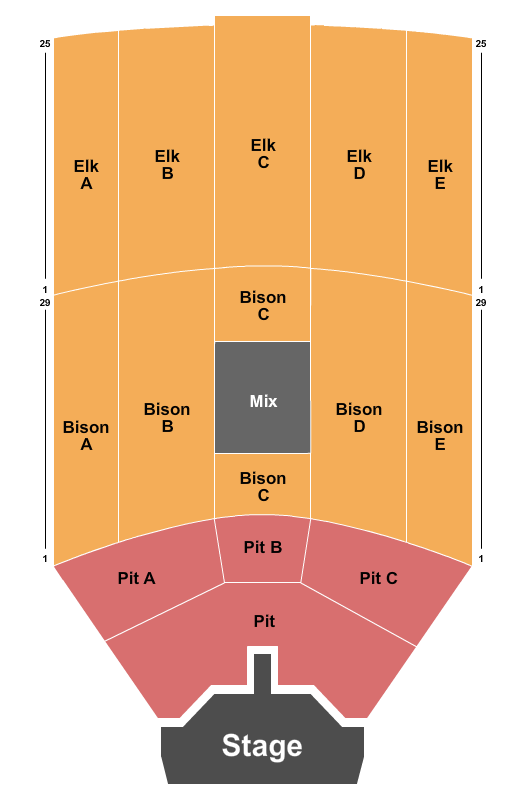 Pinewood Bowl Theater Endstage Catwalk Seating Chart