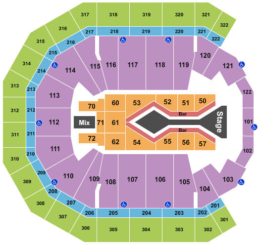 seating chart for Pinnacle Bank Arena - Blake Shelton 2 - eventticketscenter.com
