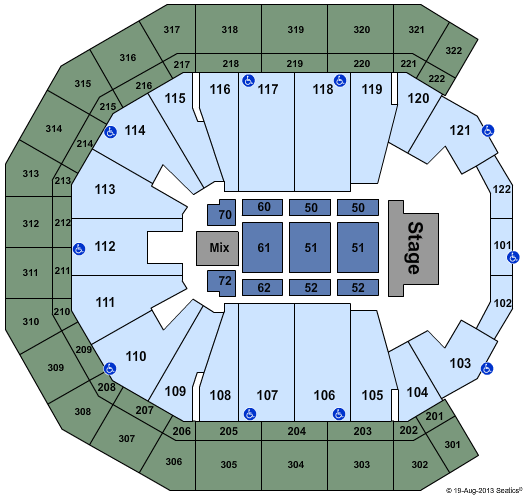 Pinnacle Bank Arena End Stage Seating Chart
