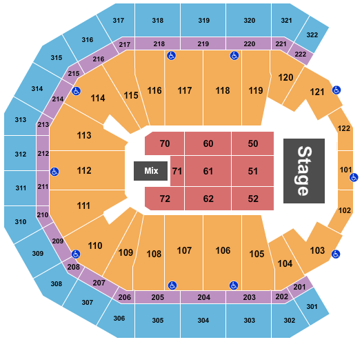 Pinnacle Bank Arena Endstage Seating Chart