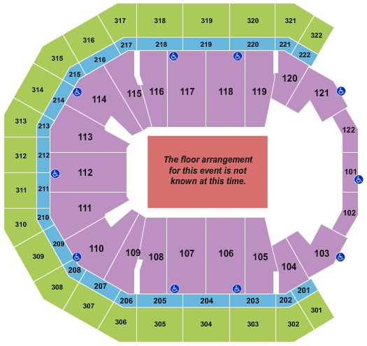 Pinnacle Bank Arena Generic Floor Seating Chart