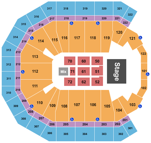 seating chart for Pinnacle Bank Arena - Journey 2 - eventticketscenter.com