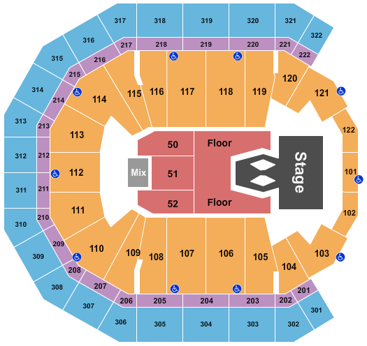 seating chart for Pinnacle Bank Arena - Morgan Wallen - eventticketscenter.com
