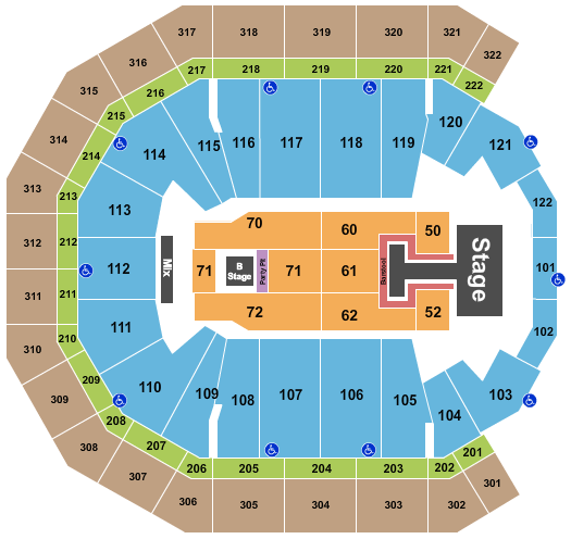 Pinnacle Bank Arena NKOTB 2022 Seating Chart