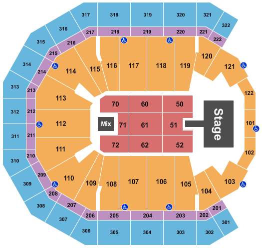 seating chart for Pinnacle Bank Arena - Pentatonix - eventticketscenter.com