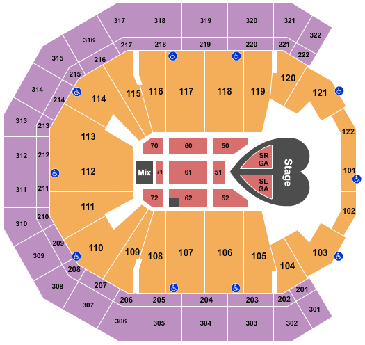 Pinnacle Bank Arena Standard Seating Chart