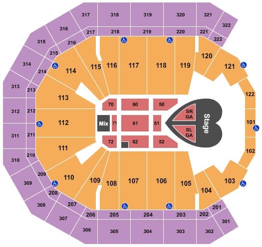 Pinnacle Bank Arena Pink Seating Chart