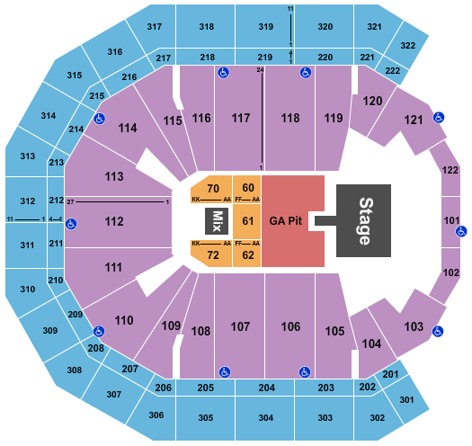 Pinnacle Bank Arena Shinedown Seating Chart