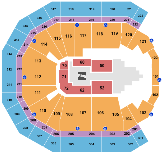 Pinnacle Bank Arena WWE 2024 Seating Chart