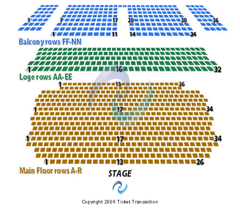 Pioneer Memorial Theatre End Stage Seating Chart