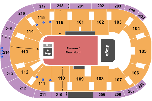 Place Bell B Stage Seating Chart