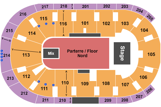 Place Bell End Stage Seating Chart