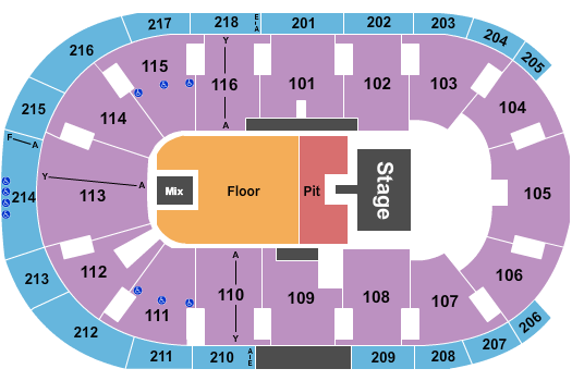 Place Bell Endstage Pit Seating Chart