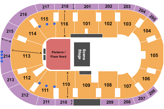 Place Bell Endstage Reserved Pit Seating Chart
