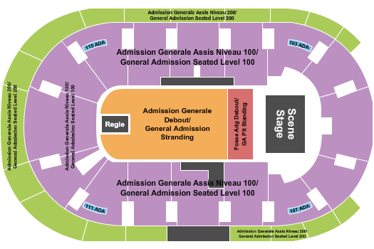 Place Bell GAFloorStanding/GABowlSeated/Pit Seating Chart