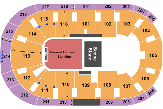 Place Bell Half House GA Seating Chart