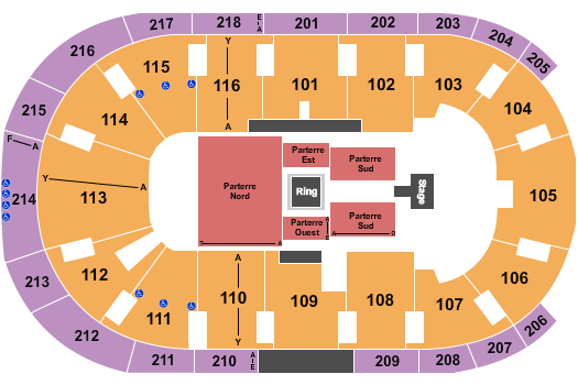 Place Bell WWE Live Seating Chart