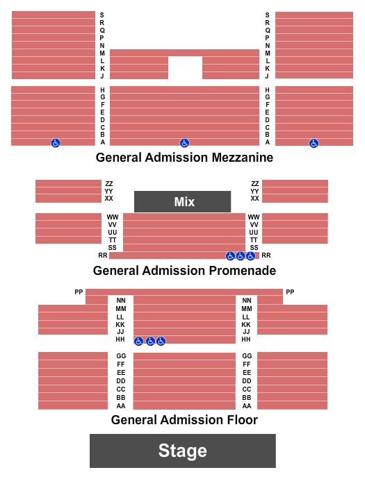 Palladium Times Square GA Seating Chart