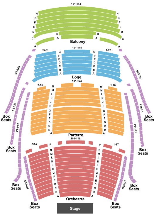 Plaza Del Sol Performance Hall At The Valley's Center for the Performing Arts - CSUN End Stage Seating Chart