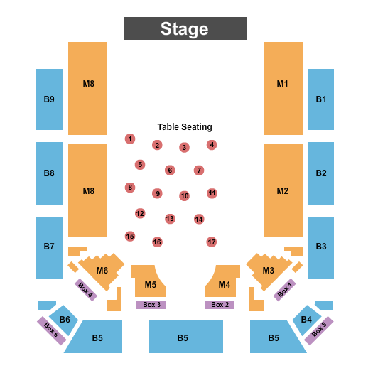 seating chart for Plymouth Memorial Hall - Endstage 2 - eventticketscenter.com