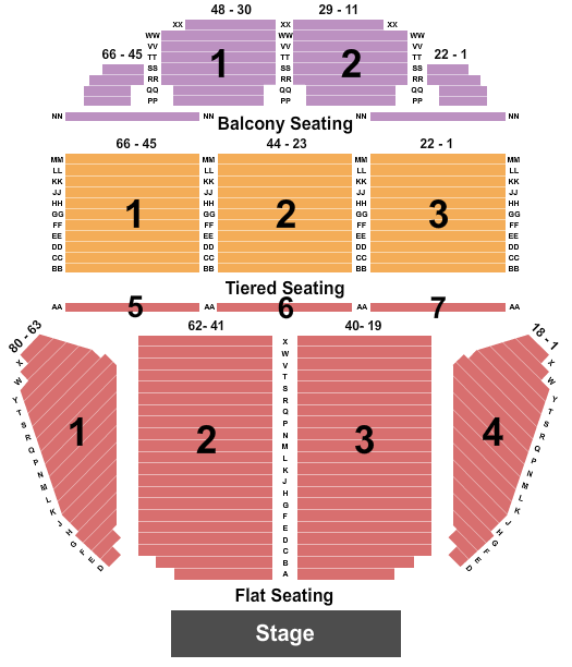 Plymouth Pavilions End Stage Seating Chart