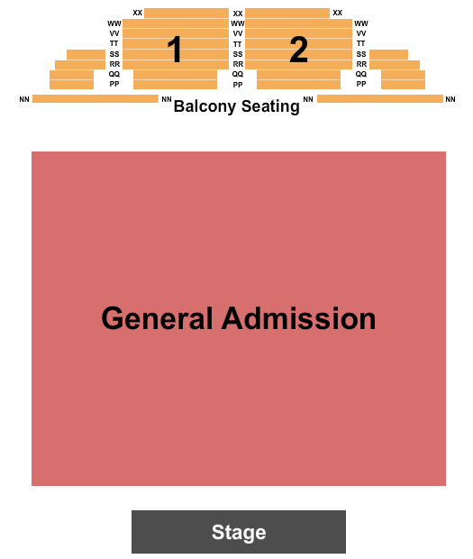 Plymouth Pavilions GA & Balcony Seating Chart