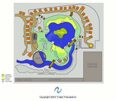 The Theater at Virgin Hotels - Las Vegas Pool Party Seating Chart