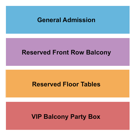Pop's Nightclub and Concert Venue GA-Balc-Tbl-VIP Seating Chart