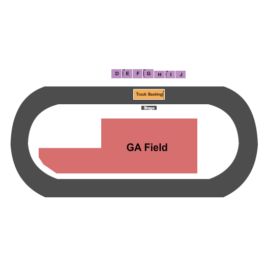 Port Royal Speedway Grandstand Rsvd/Track Seating Chart
