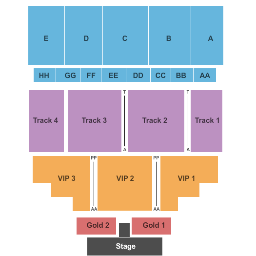 Porter Center at Brevard College End Stage Seating Chart