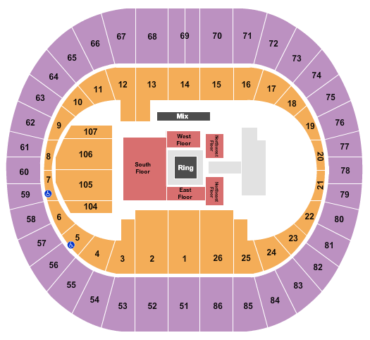 Portland Veterans Memorial Coliseum AEW Seating Chart