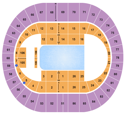 Seatmap for portland veterans memorial coliseum