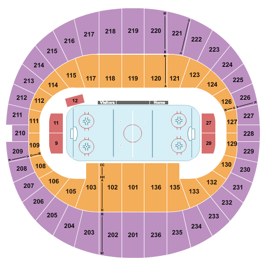 Portland Veterans Memorial Coliseum Hockey Seating Chart