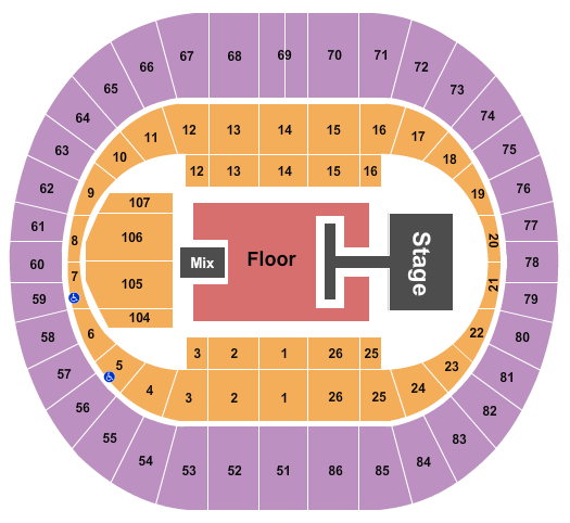 Portland Veterans Memorial Coliseum Marca MP Seating Chart
