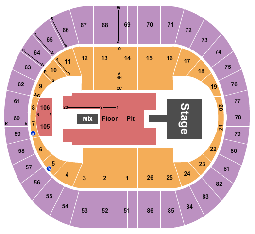 Portland Veterans Memorial Coliseum Seating Chart