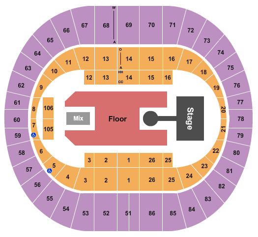 Portland Veterans Memorial Coliseum Rod Wave Seating Chart